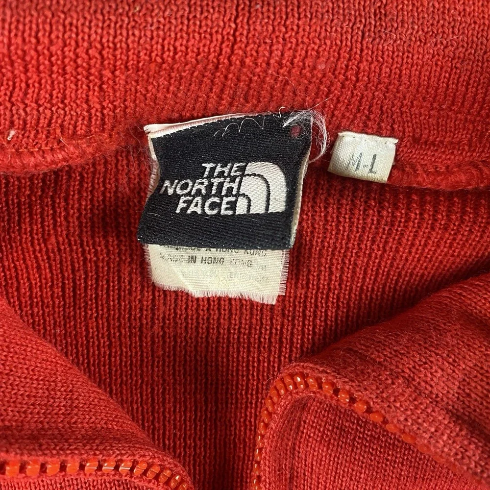 Vintage The North Face Extreme Red Quarter Zip Sweater Men M/L pouch 90s